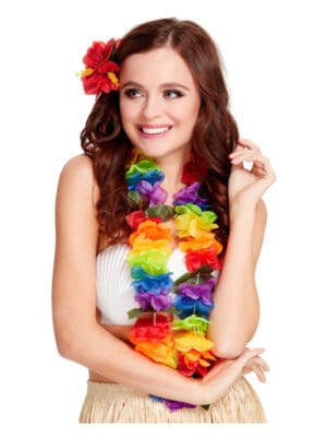 Bright Large Lei, Rainbow
