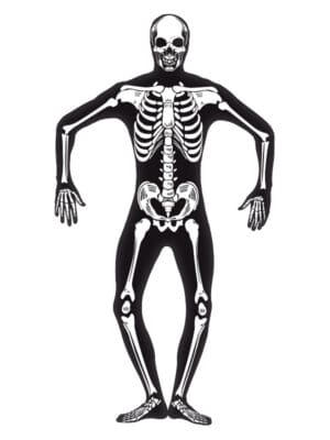 Skeleton Second Skin Costume, Black