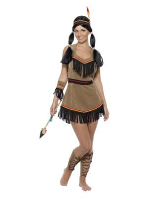 Native American Inspired Woman Costume, Brown