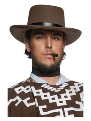 Authentic Western Wandering Gunman Hat, Brown