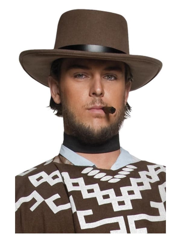 Authentic Western Wandering Gunman Hat, Brown