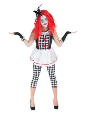 Ladies Clown Jester Costume,