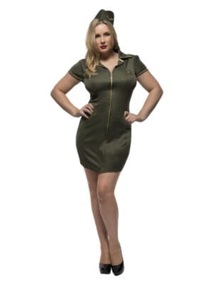Fever Curves Army Costume, Khaki