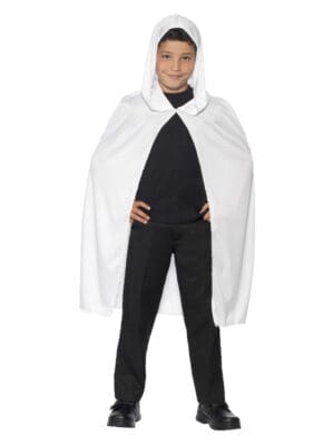 Hooded Cape, White