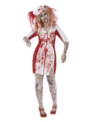 Curves Zombie Nurse Costume, White