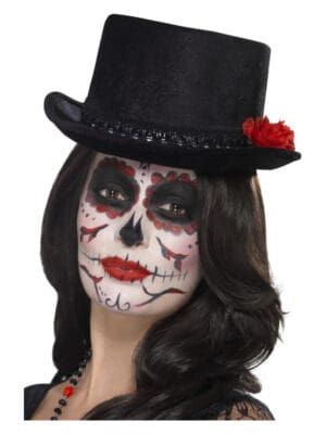 Day of the Dead Top Hat, Black