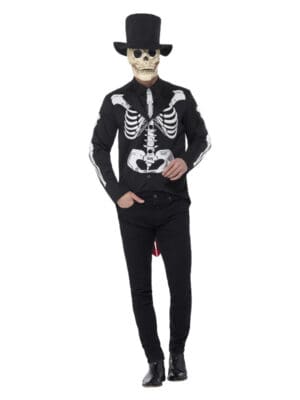 Day of the Dead Señor Skeleton Costume, Black