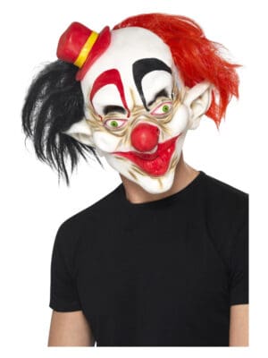 Creepy Clown Mask, Black & Red