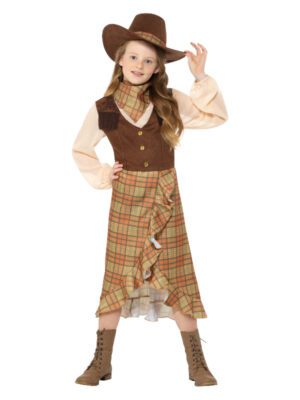 Cowgirl Kids Costume, Brown