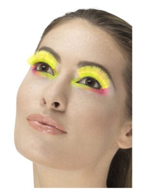 80s Party Eyelashes, Neon Yellow