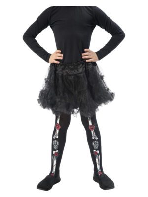 Day of the Dead Tights, Child, Black
