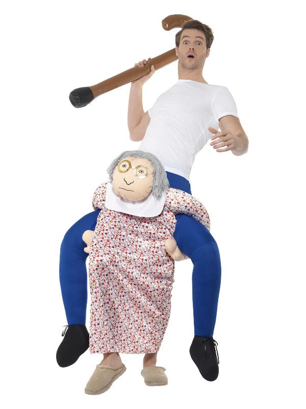 Piggyback Grandma Costume, Multi-Coloured