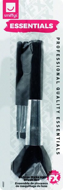 Smiffys Make-Up FX Essentials, Cosmetic Brush Set,