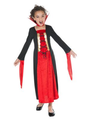 Gothic Vampire Costume, Red & Black