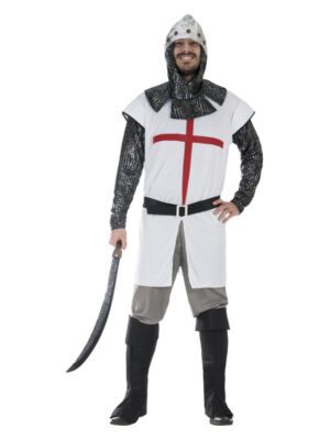Knight Costume, Red & White