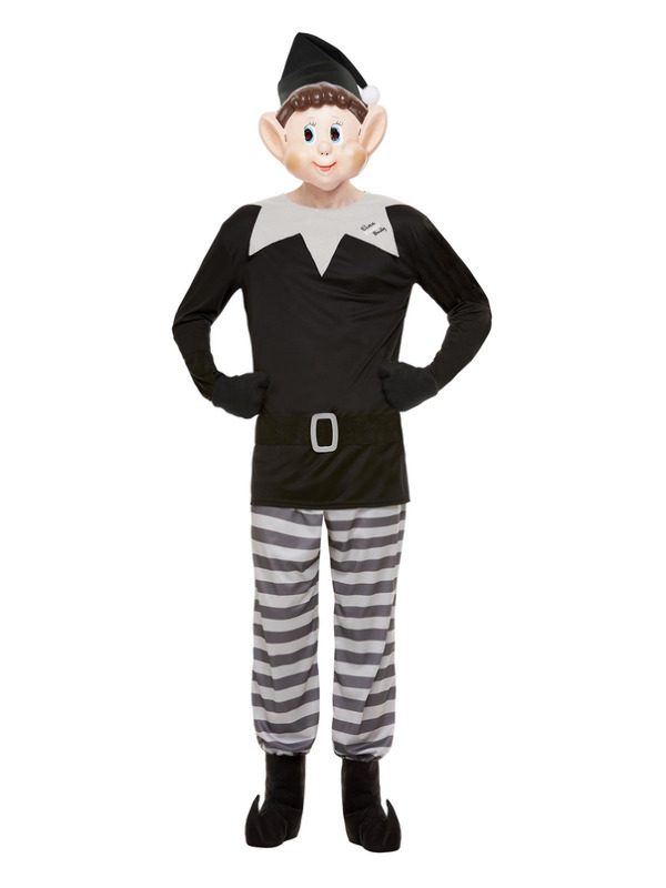Elves Behavin' Badly Bad Elf Costume, Grey & Black