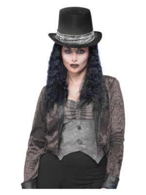 Gothic Rocker Top Hat, with Hair