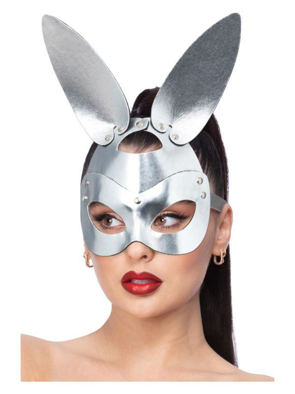 Fever Silver Mock Leather Rabbit Mask
