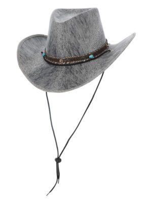Grey Western Distressed Cowboy Hat