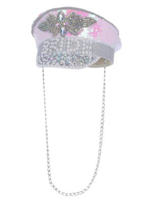 Fever Deluxe Sequin & Pearl Bride Captains Hat