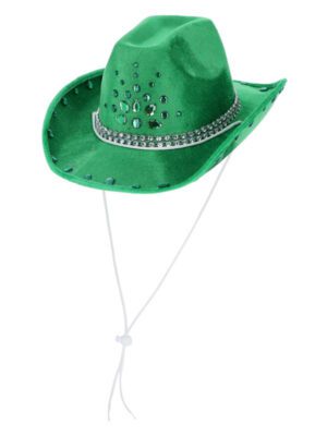 Green Rhinestone Cowboy Hat