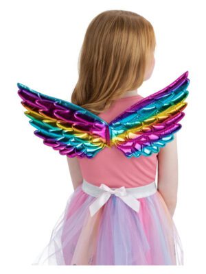 Rainbow Metallic Unicorn Wings