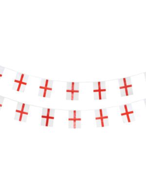 England Flag Rectangle Bunting, Plastic