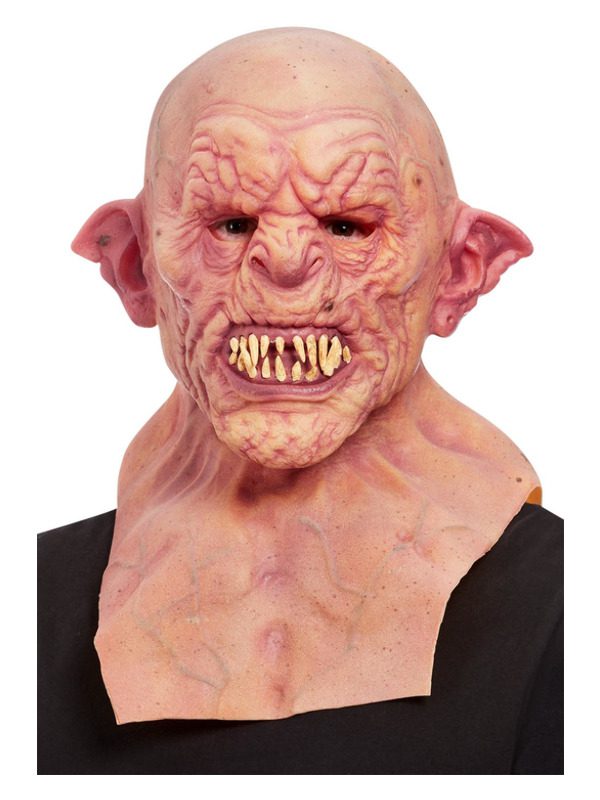 Deluxe Veined Demon Overhead & Neck Mask, Latex