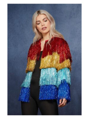 Fever Tinsel Festival Jacket, Multi-Coloured