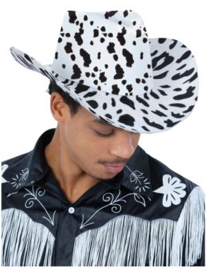 Cow Print Cowboy Hat