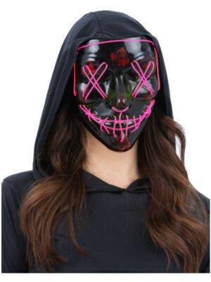 Pink Light Up LED Stitch Mask