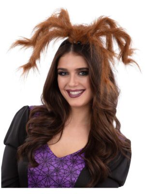 Hairy Tarantula Spider Headband, Brown