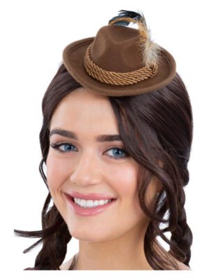 Mini Bavarian Trenker Hat, Brown