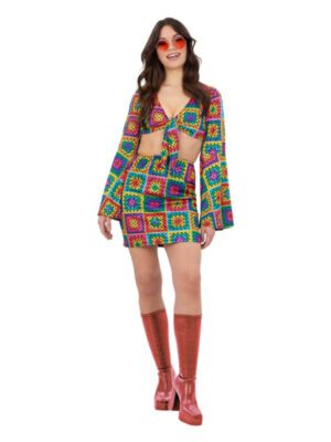 Fever Rainbow 60s Crochet Costume