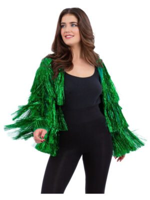 Fever Tinsel Festival Jacket, Green