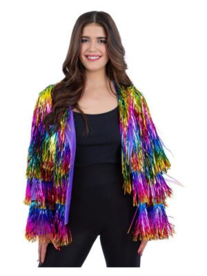 Fever Tinsel Festival Jacket, Rainbow Dreams