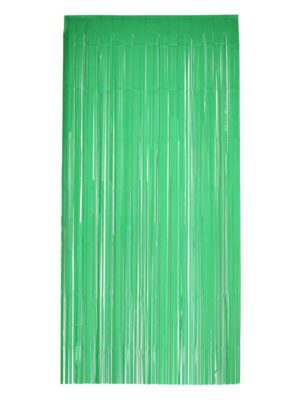 Matt Fringe Curtain Backdrop, Green