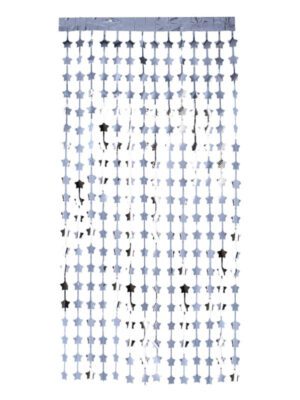 Star Foil Curtain Backdrop, Silver