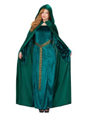 Deluxe Cloak, Emerald Green, Adults