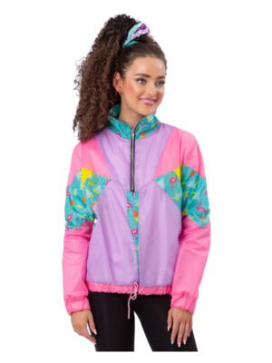 Ladies 80s Pastel Windbreaker Jacket