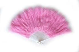 Baby pink feather fan
