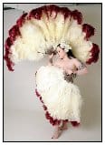 Burlesque triple feather fan 26-28inch plumes