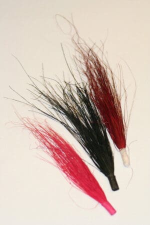 burnt peacock feather millinary mount