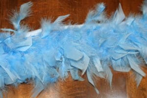 Chandelle Feather Fringe baby blue