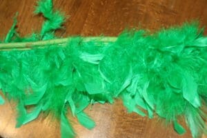 Chandelle Feather Fringe em green