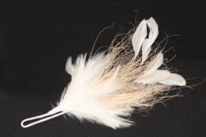 coque burnt peacock and hackle mount