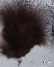 Dark Brown Ostrich Feathers Wing