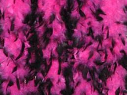 Feather Boa Chandelle Hot Pink Black Tips
