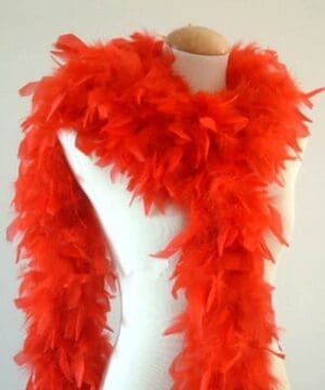 Feather Boa Chandelle Red