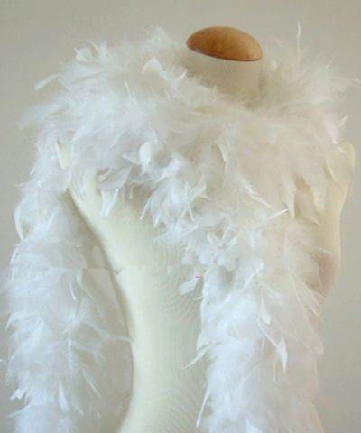 Feather Boa Chandelle White